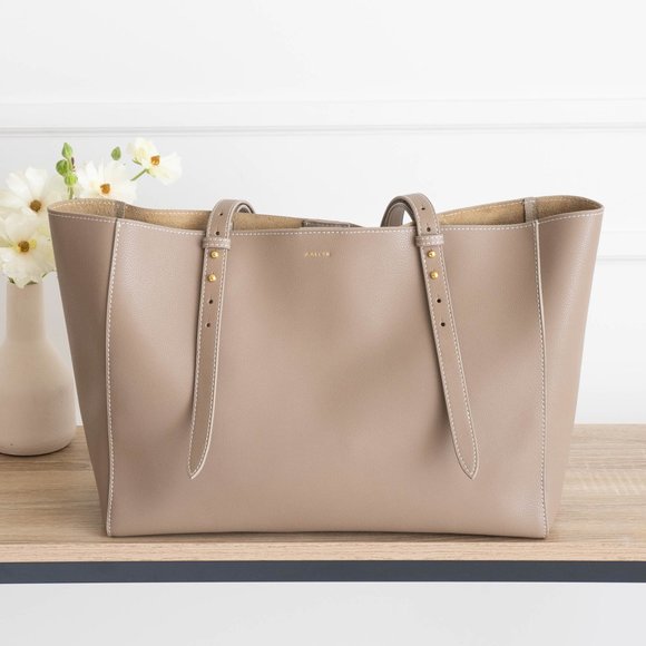 *New* Eliana Genuine Pebbled Leather Tote - Biscotti - Picture 7 of 11